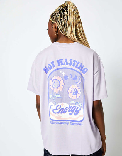London Not Wasting My Energy T-Shirt Lilac