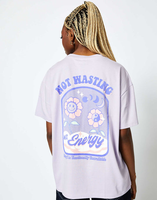 London Not Wasting My Energy T-Shirt Lilac
