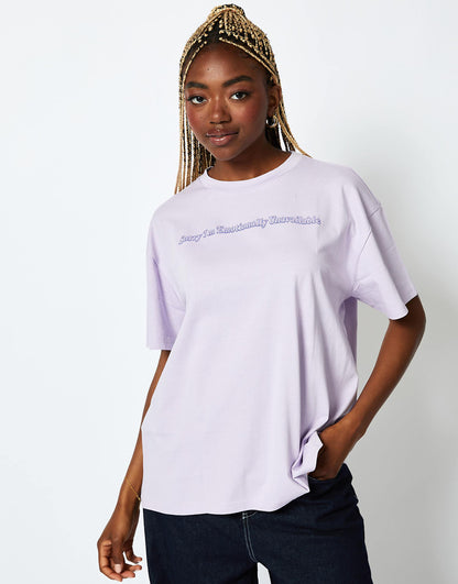 London Not Wasting My Energy T-Shirt Lilac