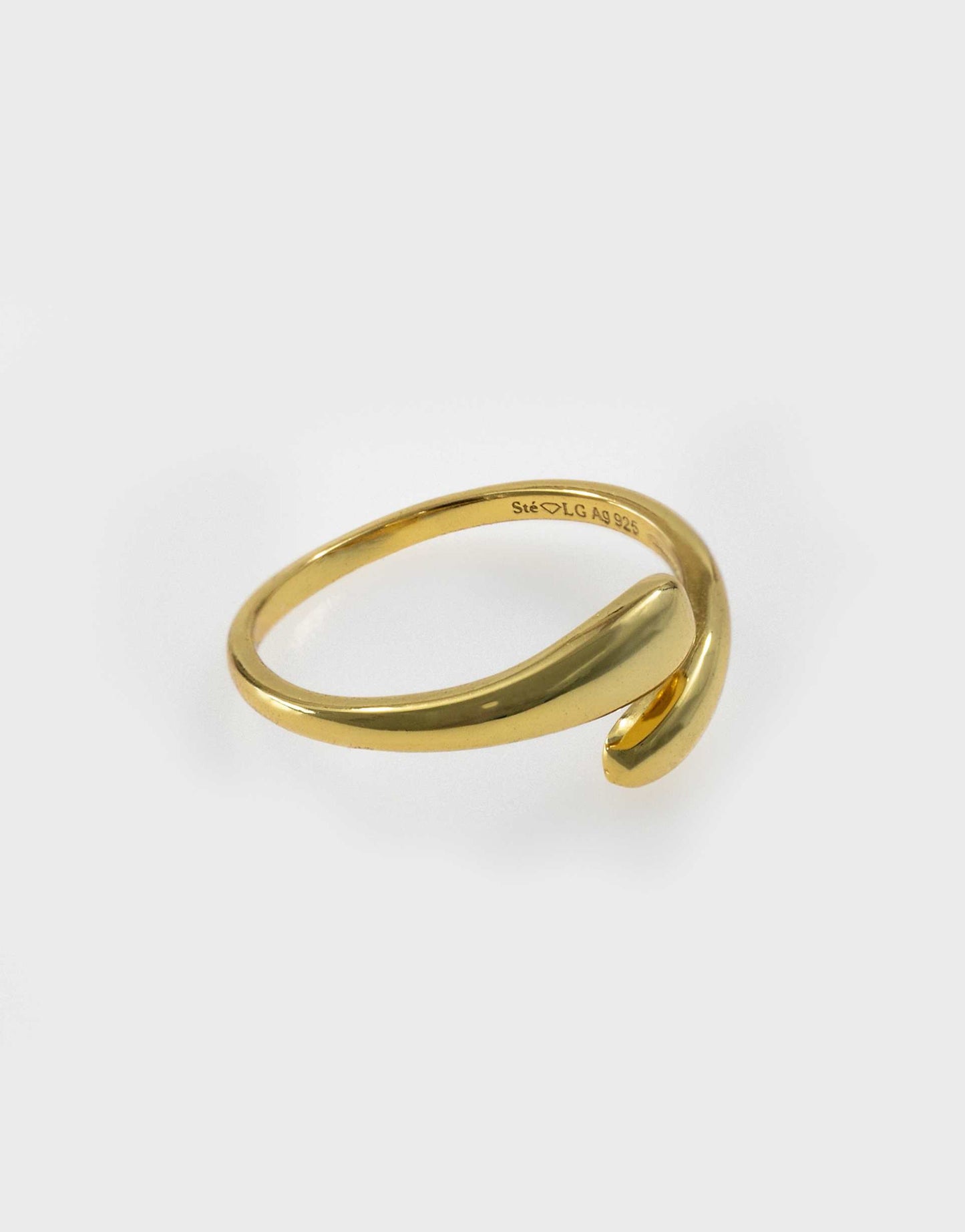 Gold-Plated Sterling Silver Open Ring