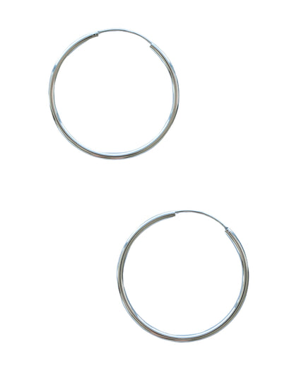 Sterling Silver 30Mm Thick Hoop Earrings