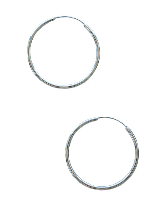 Sterling Silver 30Mm Thick Hoop Earrings