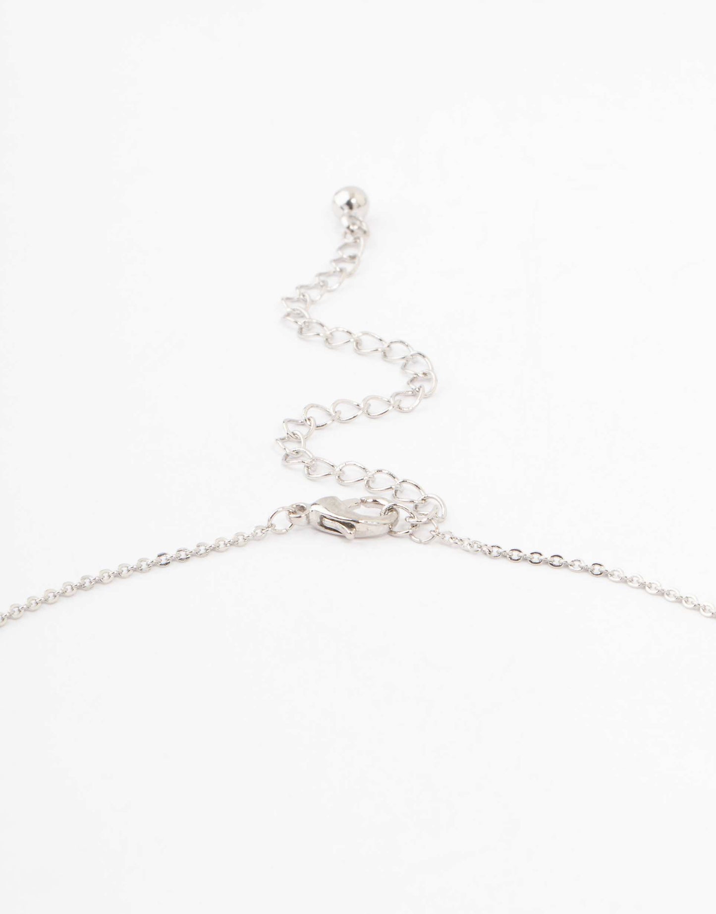 Diamond Simulant Slanted Earrings Necklace Set