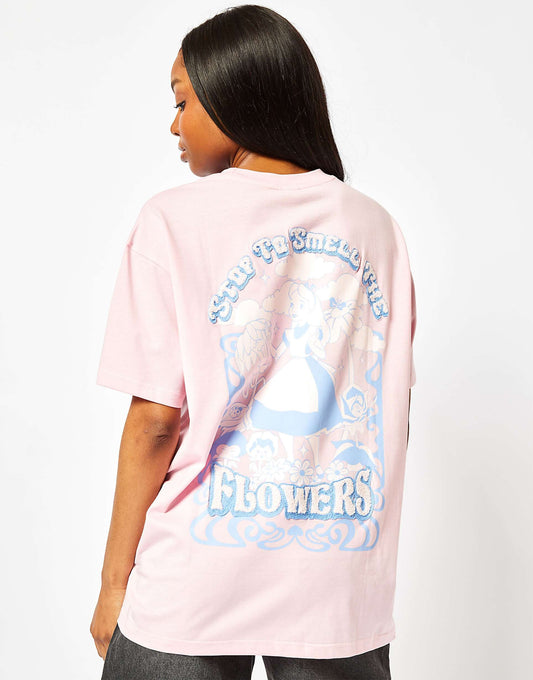 London Disney Alice In Wonderland Flowers T-Shirt