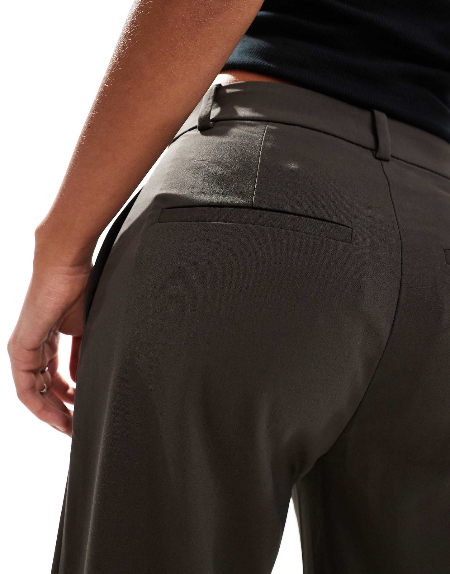 Drew Mid Waist Slouchy Trousers With Front Pleats