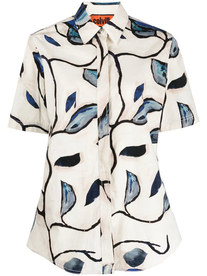 Library Leaf-Print Shirt
