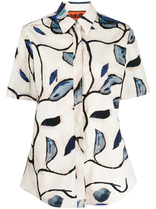 Library Leaf-Print Shirt