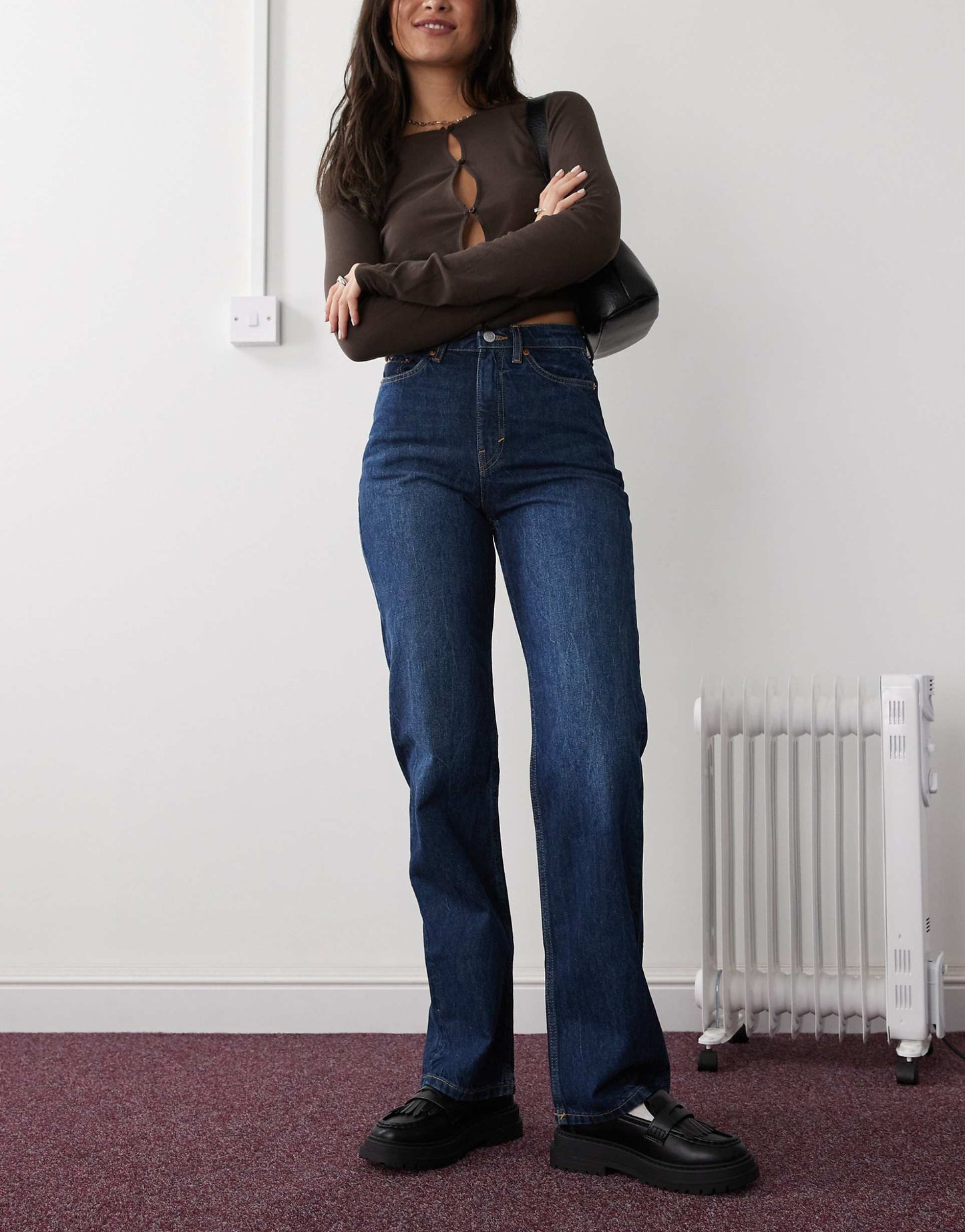 Rowe Extra High Waist Regular Fit Straight Leg Jeans