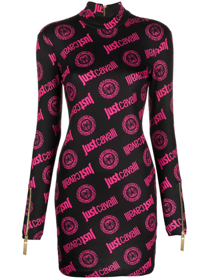 Jacquard Logo-Motif Mini Dress