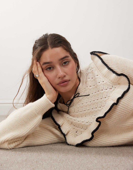 Jumper With Frill Detail