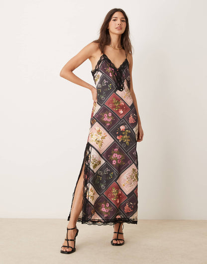 Cami Maxi Dress With Lace Detail