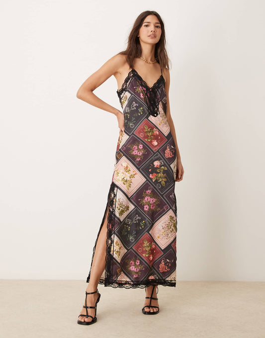 Cami Maxi Dress With Lace Detail