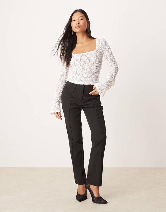 Petite Seam Detail Cigarette Trouser