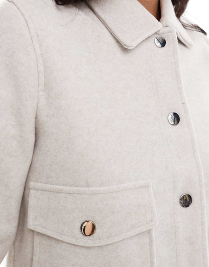 Boxy Wool Look Jacket