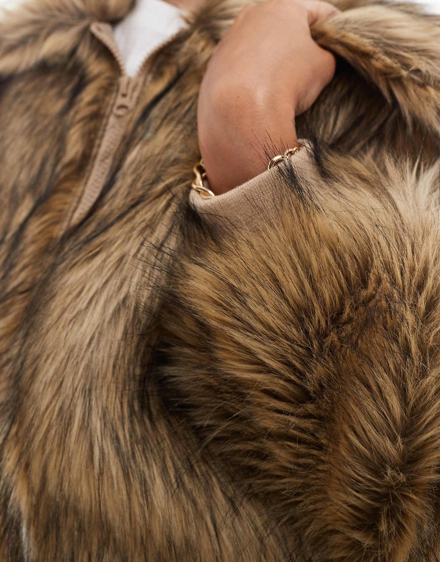 Str Faux Fur Jacket