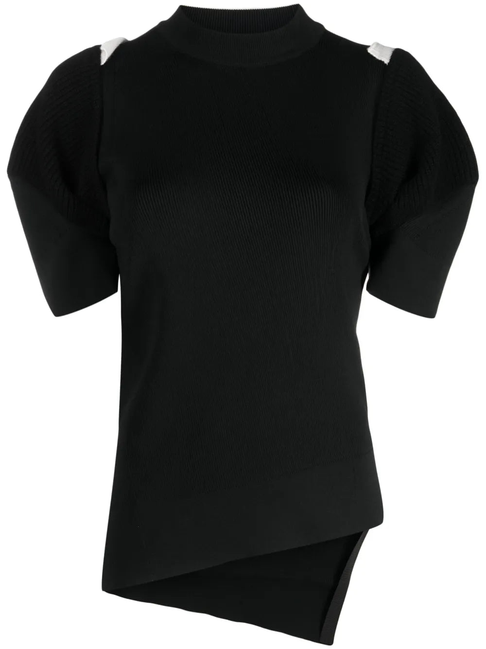Asymmetric-Hem Knit Top