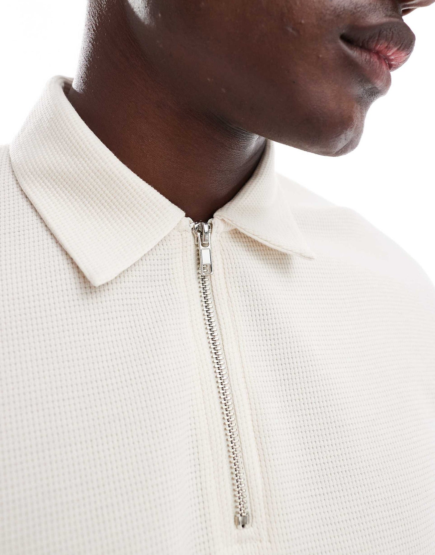 Relaxed Boxy Zip Polo
