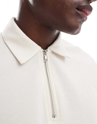 Relaxed Boxy Zip Polo