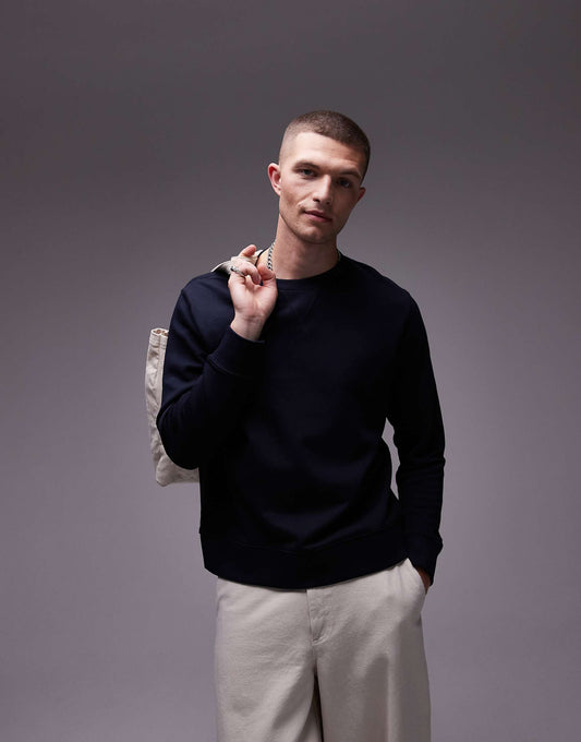 Terry Jersey Vintage Look Sweatshirt