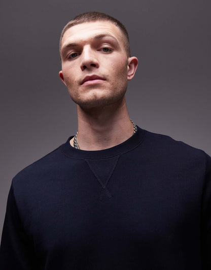 Terry Jersey Vintage Look Sweatshirt