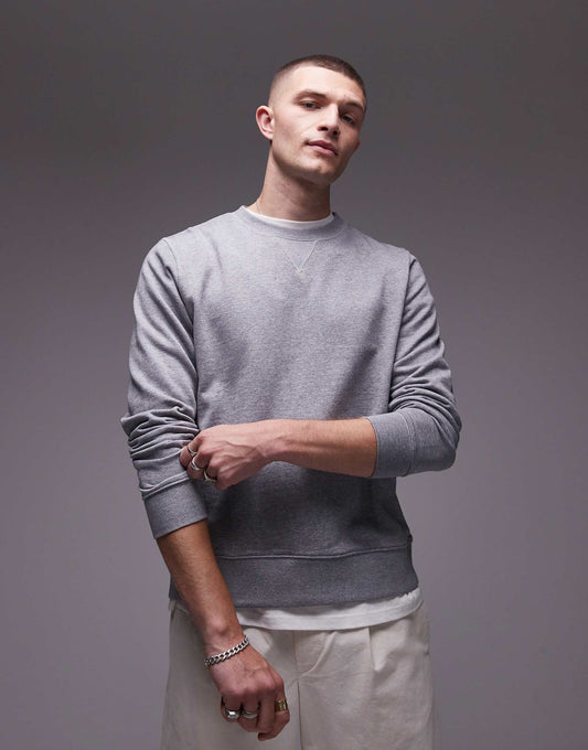 Terry Jersey Vintage Look Sweatshirt