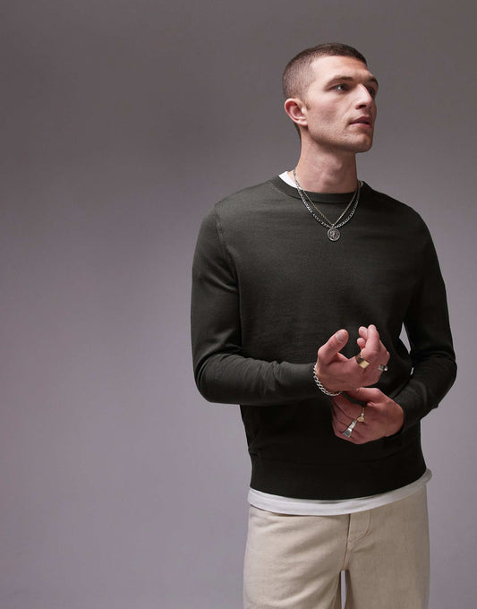 Knitted Crew Neck Jumper