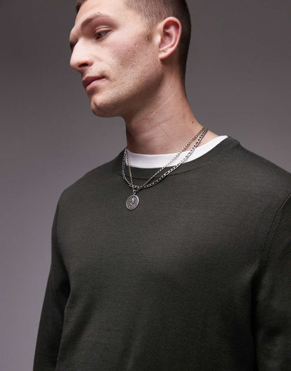 Knitted Crew Neck Jumper