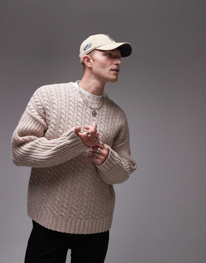 Wool Cable Knit Jumper