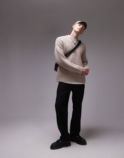 Wool Cable Knit Jumper