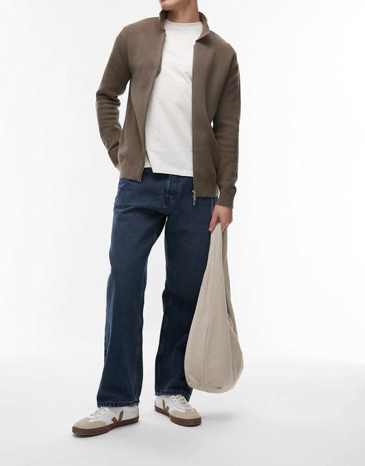 Mist Low Rise Baggy Wide Leg Jeans