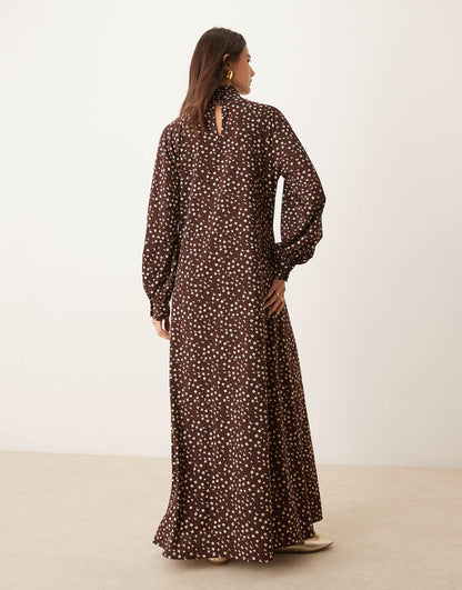 High Neck Maxi Dress