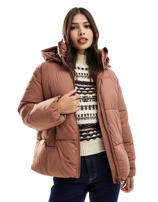 Short Hooded Padded Jacket