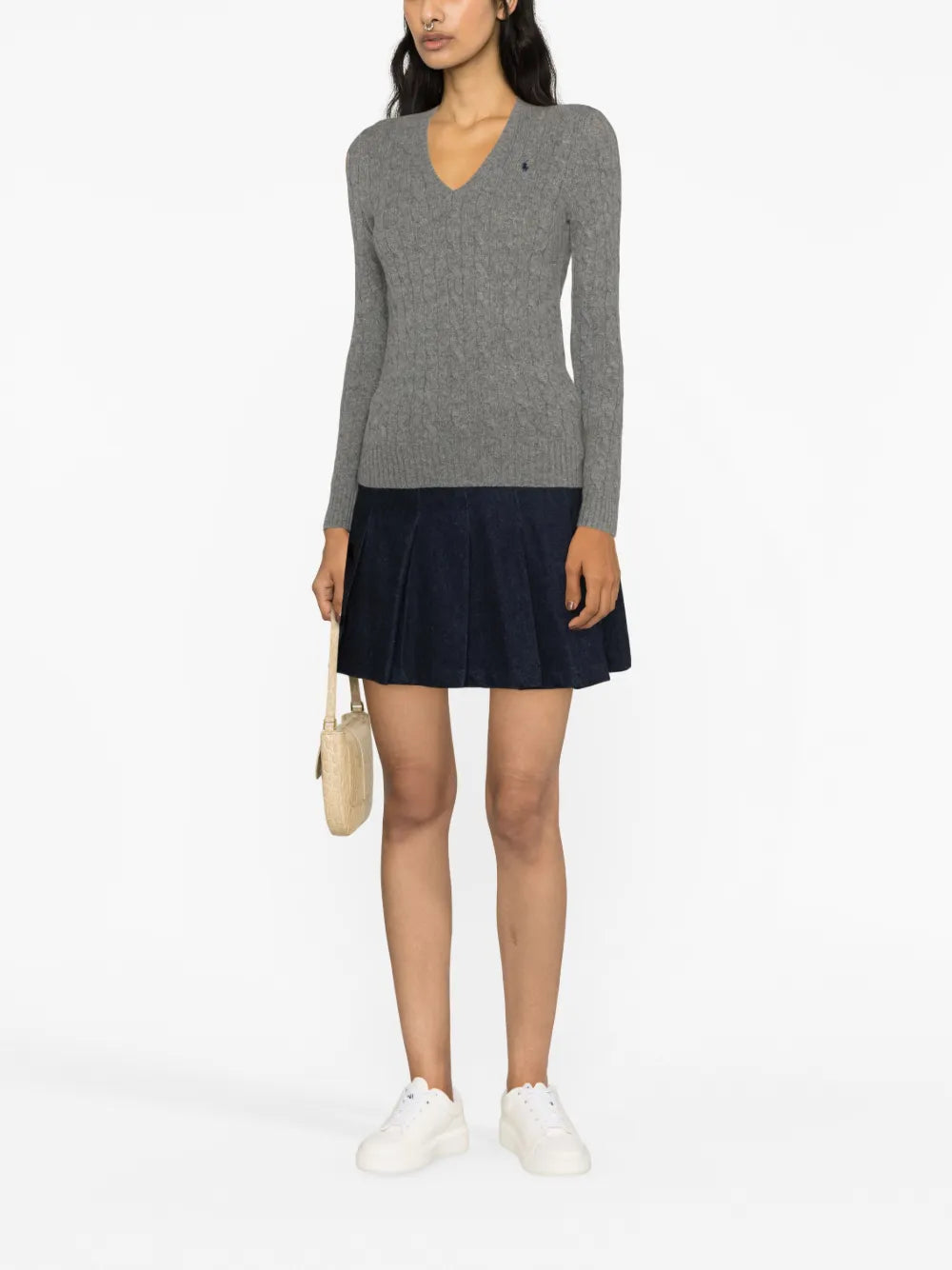 Polo Pony-Motif Cable-Knit Jumper