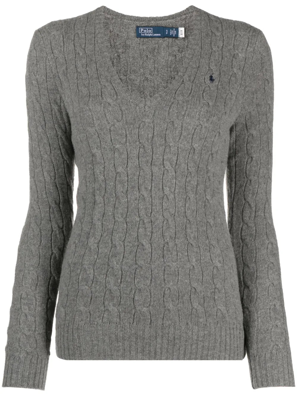 Polo Pony-Motif Cable-Knit Jumper