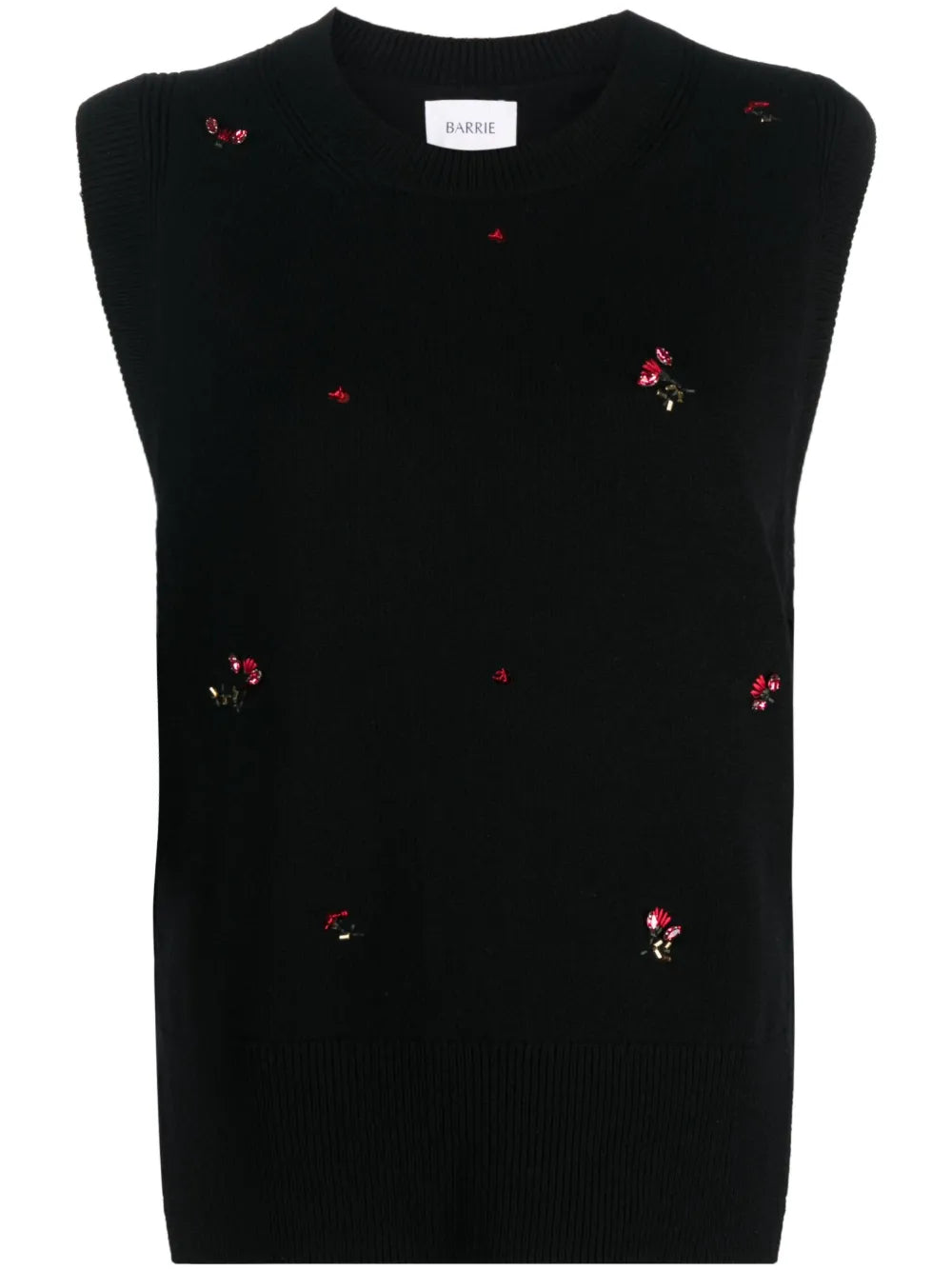 Floral-Embroidery Cashmere Jumper
