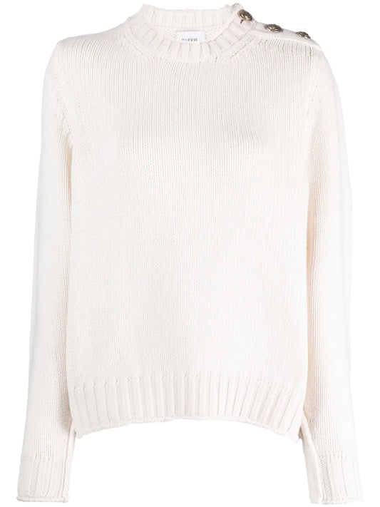 Button-Detail Cashmere Jumper