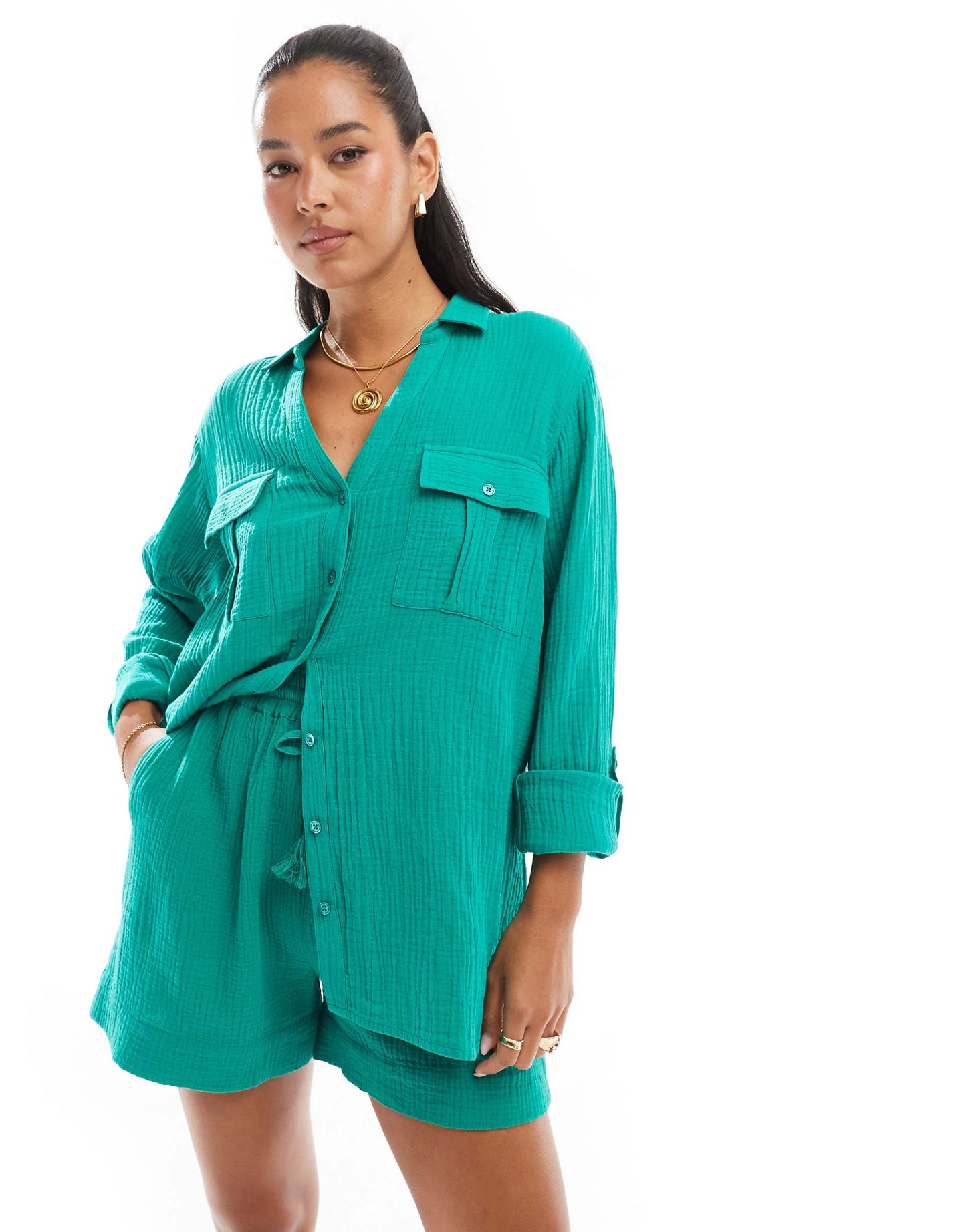 Long Sleeve Beach Shirt Co-Ord