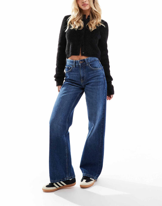 Petite High Waisted 90S Wide Leg Jeans