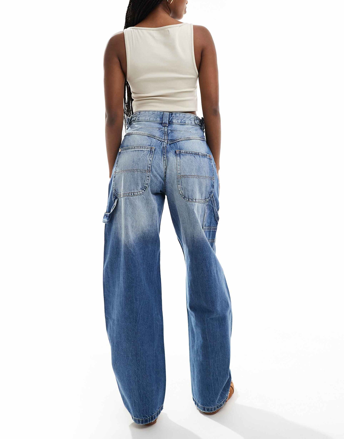 Adjustable Waist Carpenter Jeans