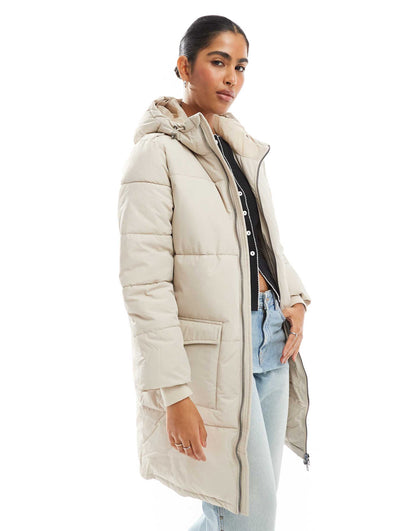 Longline Hooded Puffer Jacket