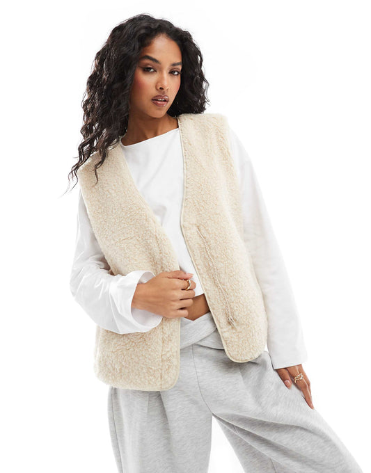 Teddy Fleece Sleeveless Jacket