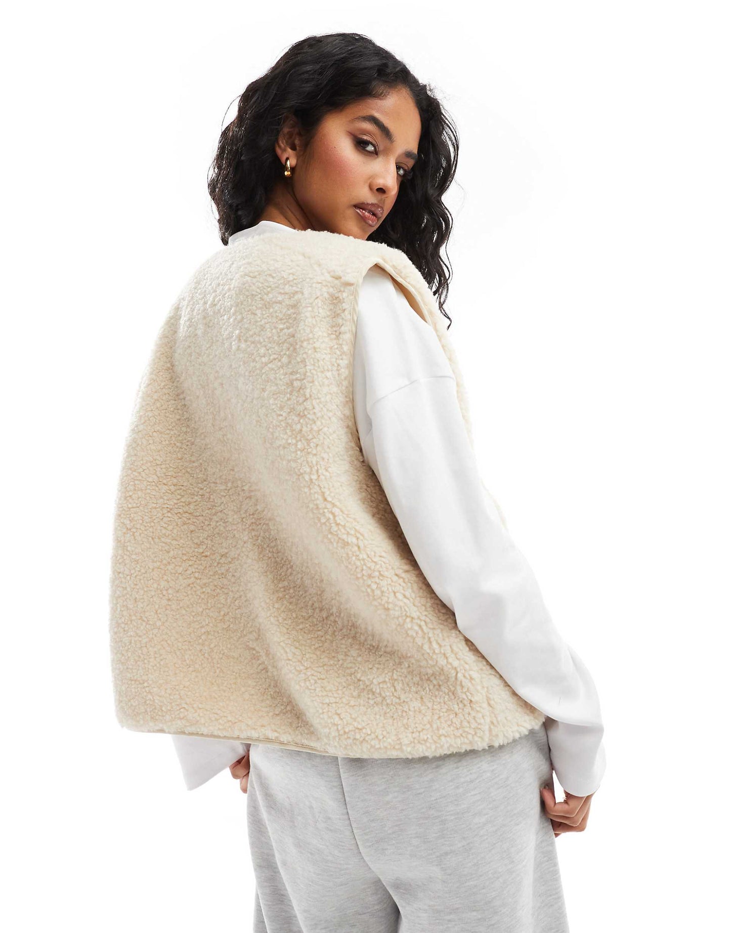 Teddy Fleece Sleeveless Jacket