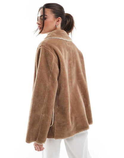 Fur Jacket With Toggle Fastenings
