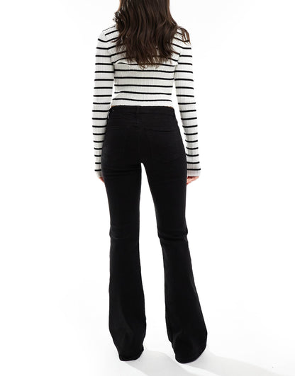 High Waisted Flared Jeans