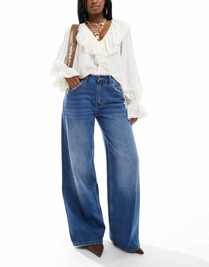 High Waisted Wide Leg Jeans