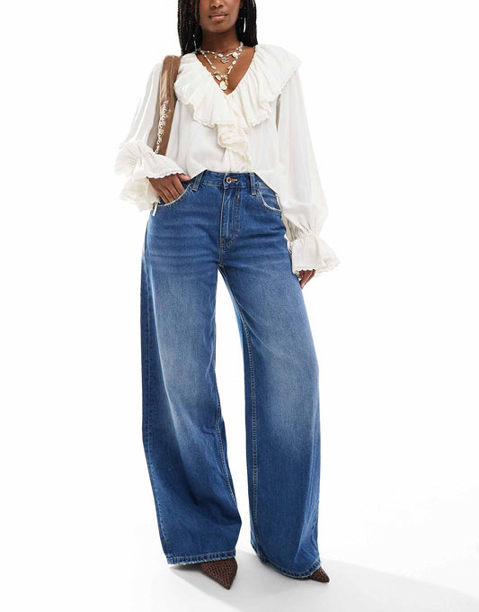 High Waisted Wide Leg Jeans
