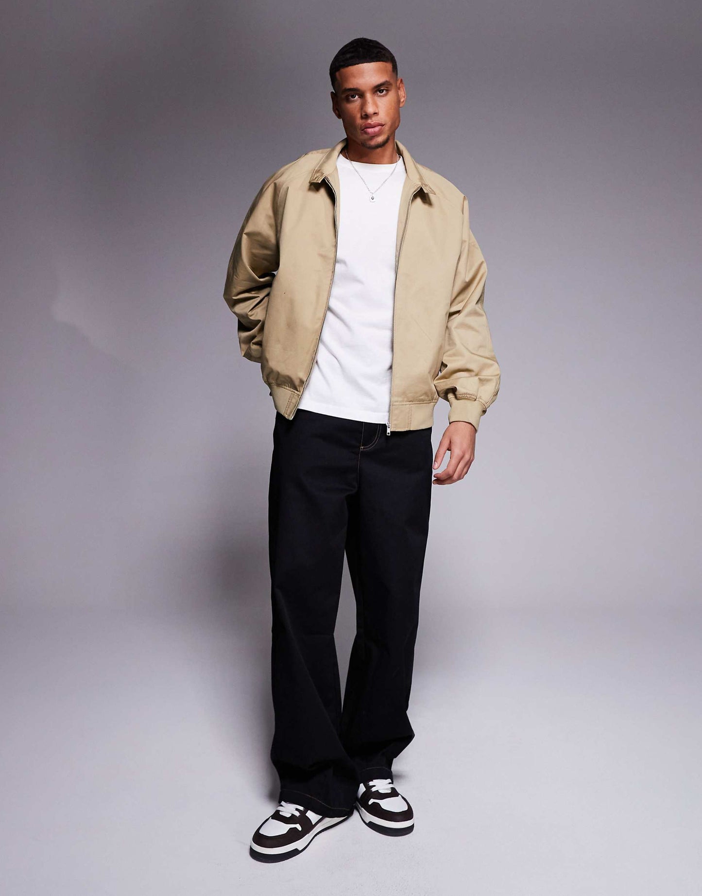 Oversized Harrington Jacket