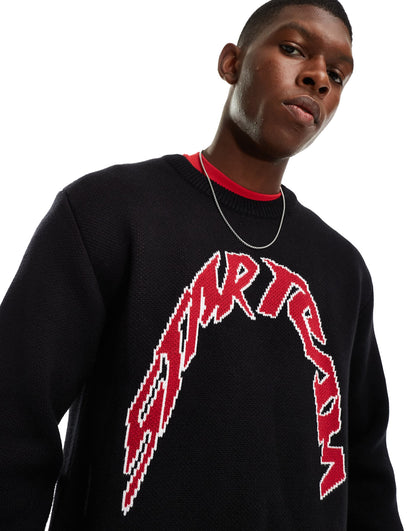 Emilio Jumper With Varsity Style Jacquard Graphic