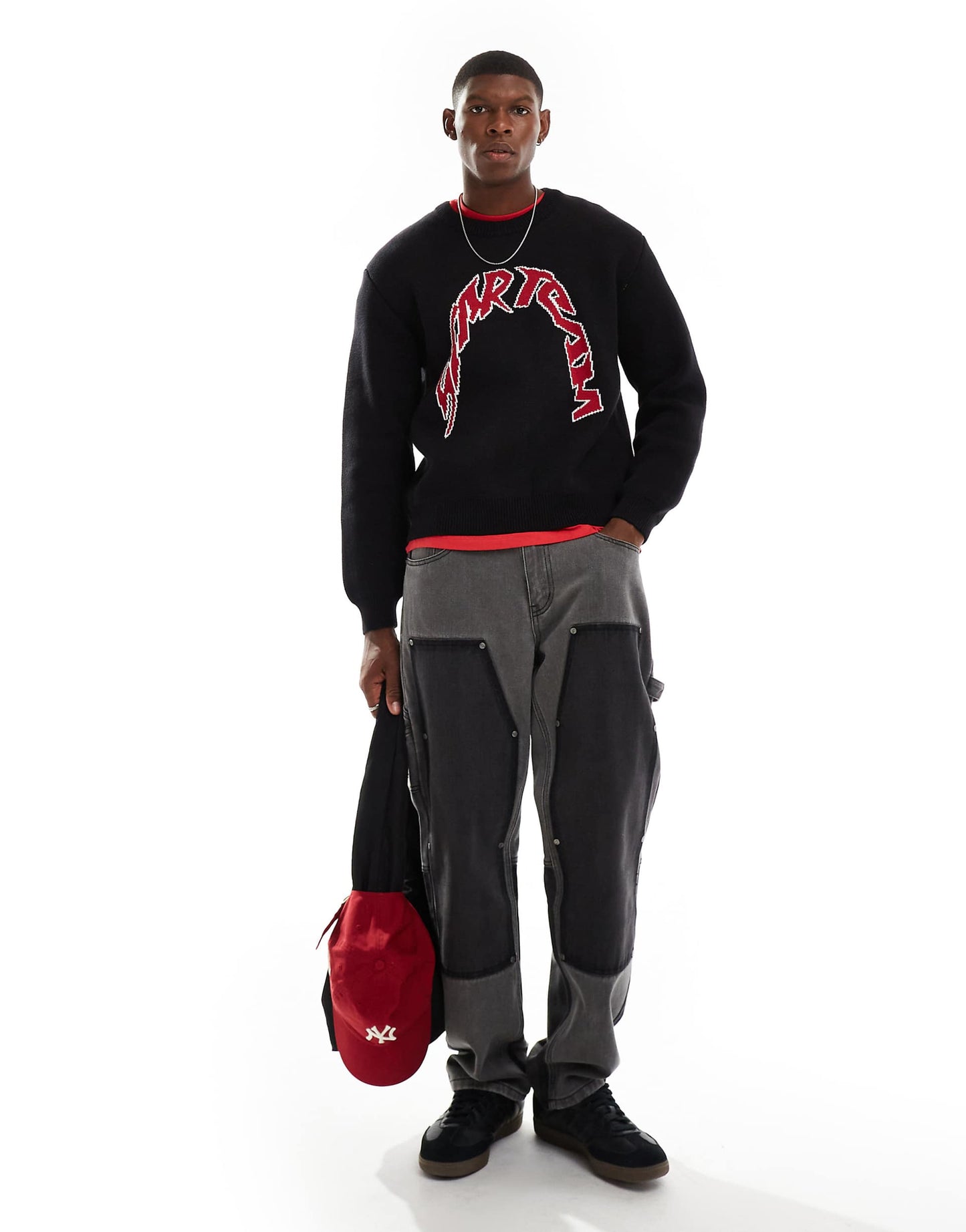 Emilio Jumper With Varsity Style Jacquard Graphic