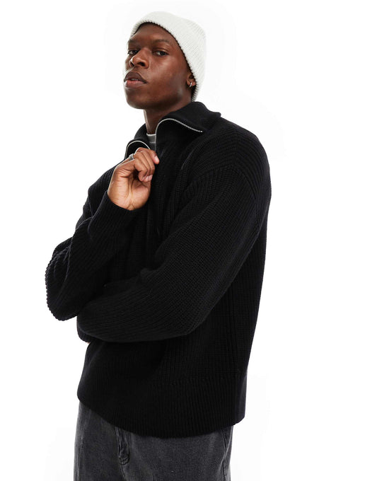 Jim Wool Blend Half Zip Jumper